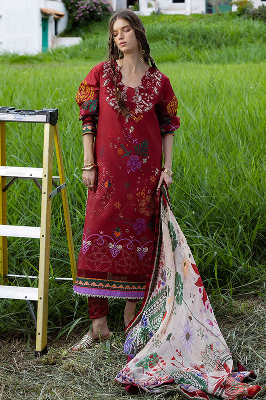 Mushq  Hemline Mirasol Printed Cambric 2025 | 11B Amber Bosque