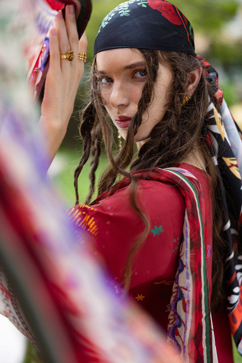 Mushq  Hemline Mirasol Printed Cambric 2025 | 11B Amber Bosque