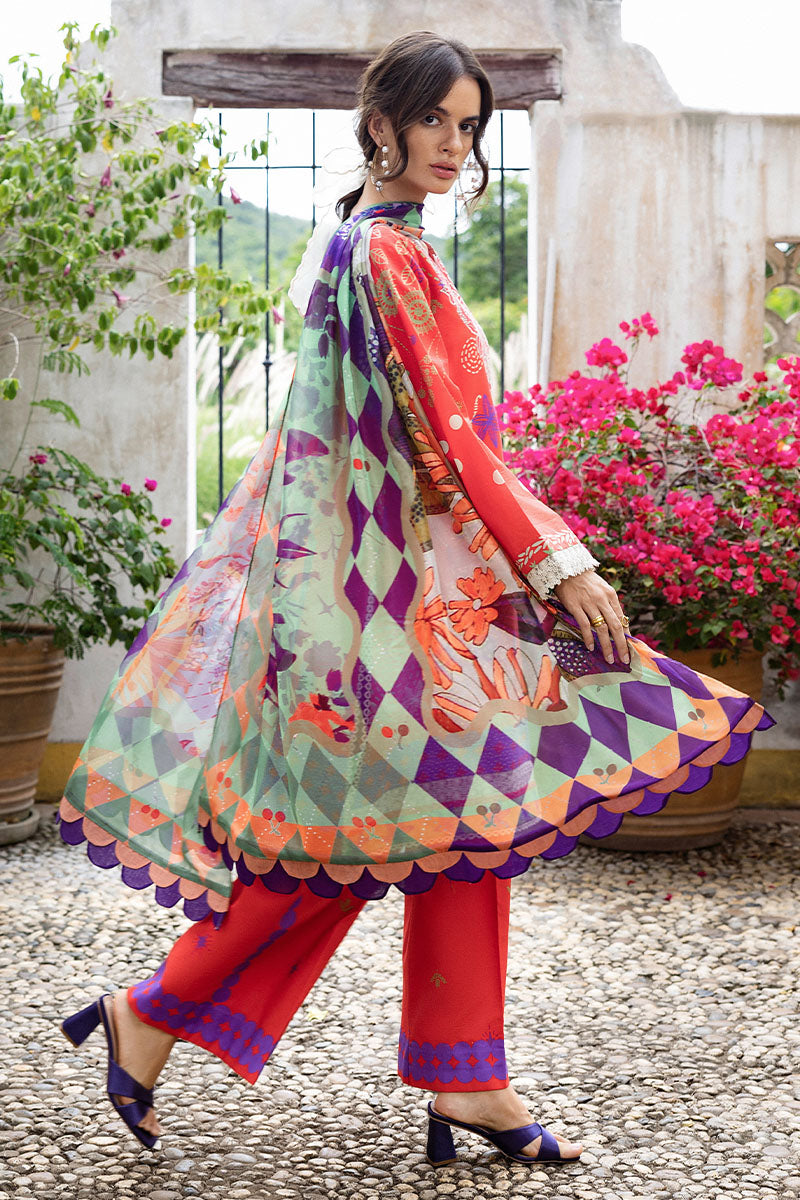 Mushq  Hemline Mirasol Printed Cambric 2025 | 12B Carmina Rosa