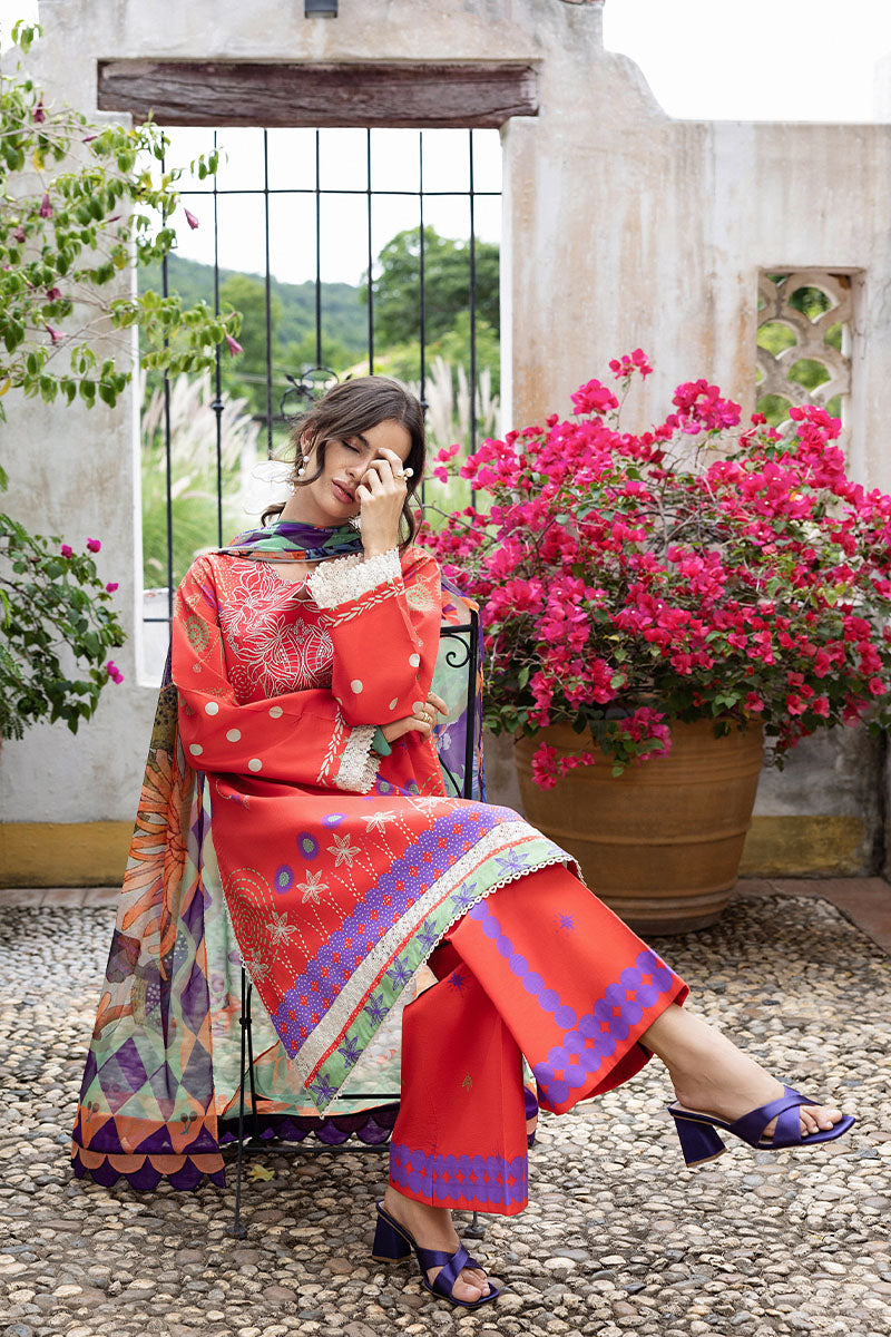 Mushq  Hemline Mirasol Printed Cambric 2025 | 12B Carmina Rosa
