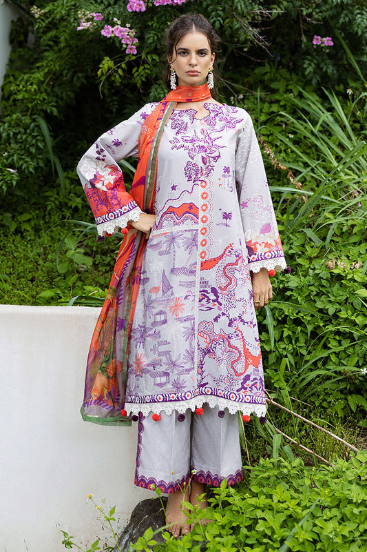 Mushq Hemline Mirasol Printed Cambric 2025 | 14A Luna Plata