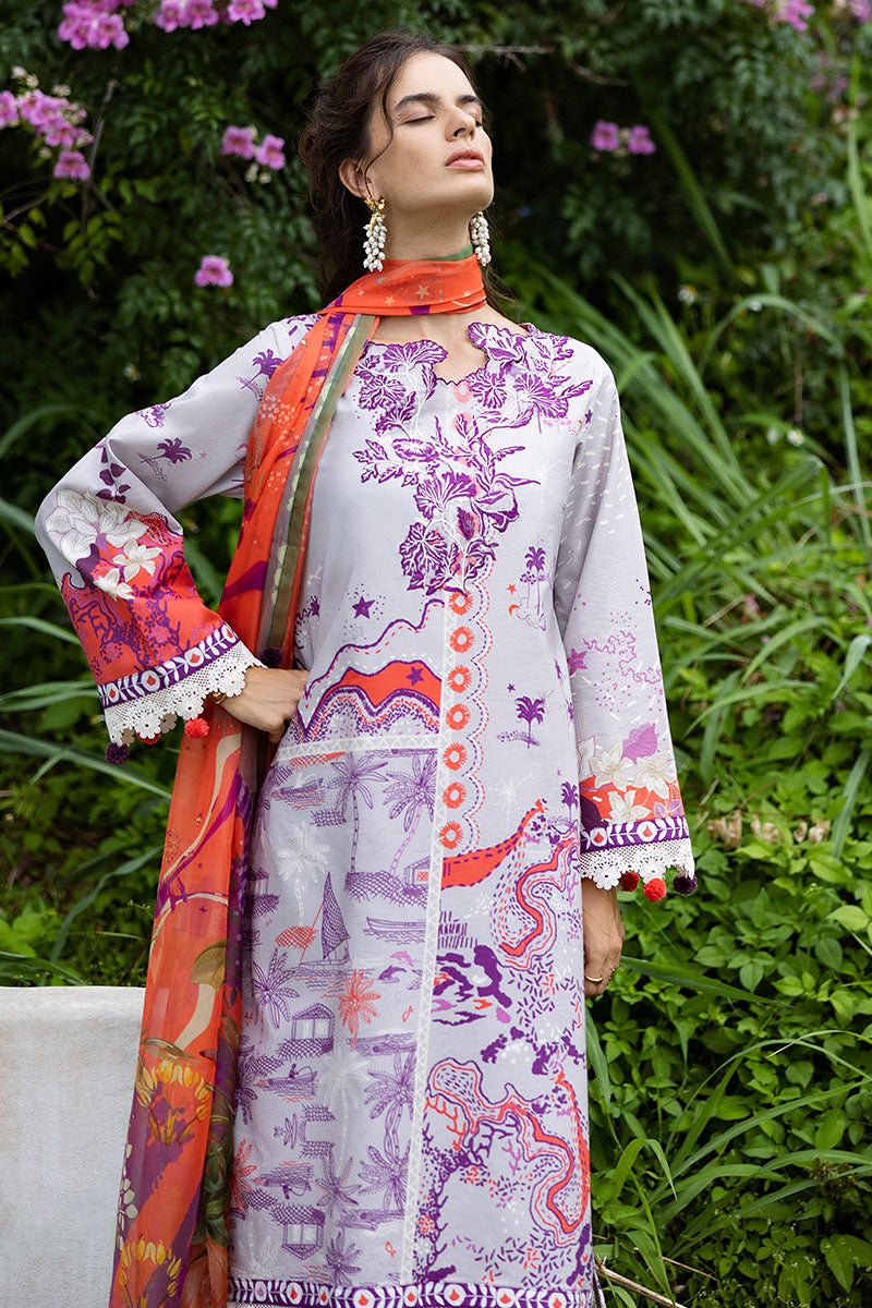 Mushq Hemline Mirasol Printed Cambric 2025 | 14A Luna Plata
