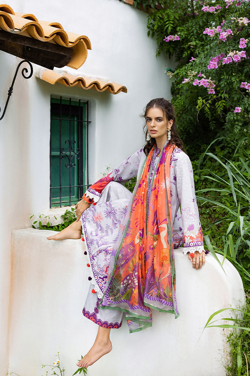 Mushq Hemline Mirasol Printed Cambric 2025 | 14A Luna Plata
