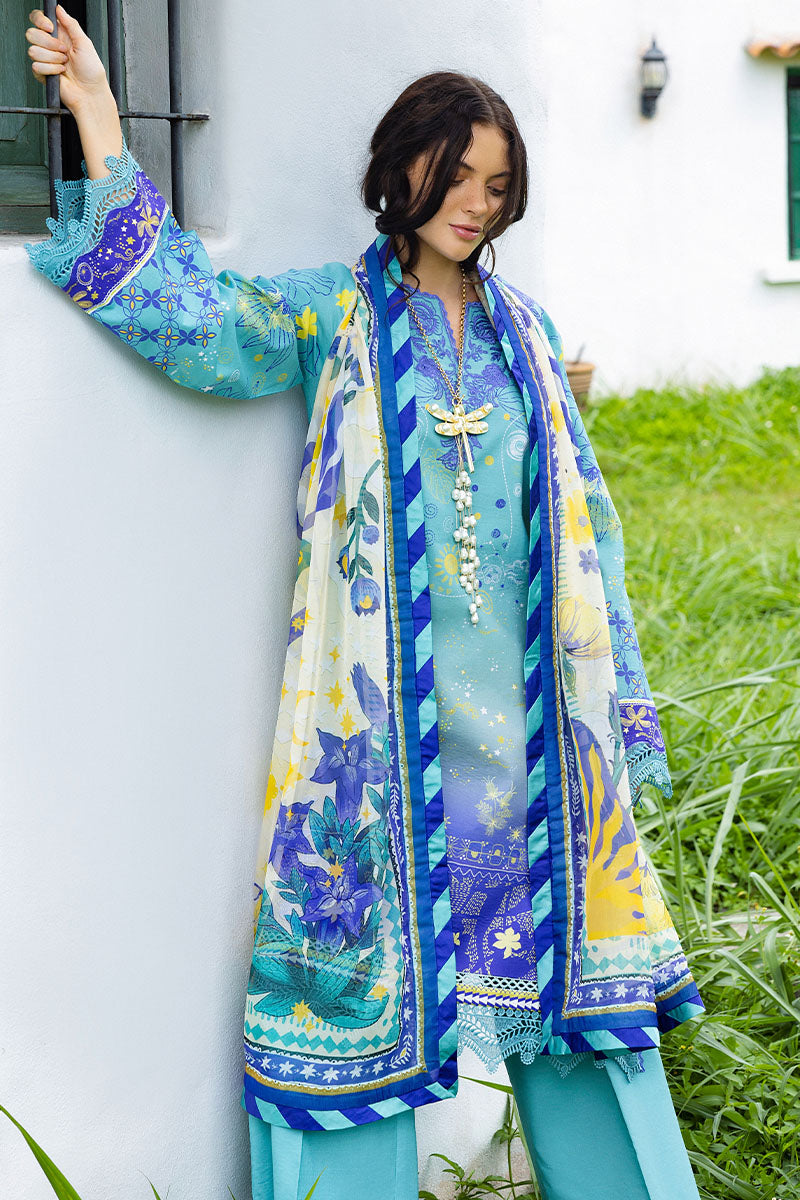 Mushq  Hemline Mirasol Printed Cambric 2025 | 15B Mar Azul