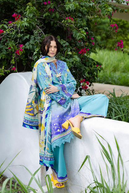 Mushq  Hemline Mirasol Printed Cambric 2025 | 15B Mar Azul