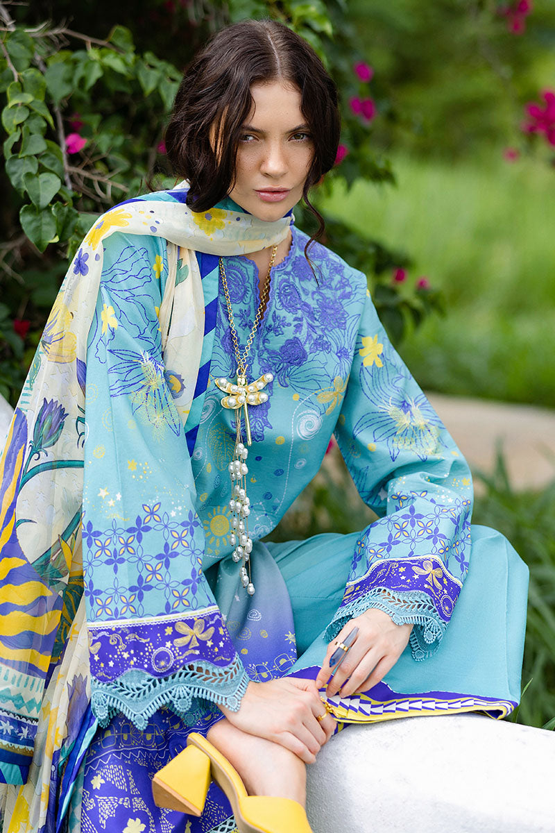 Mushq  Hemline Mirasol Printed Cambric 2025 | 15B Mar Azul