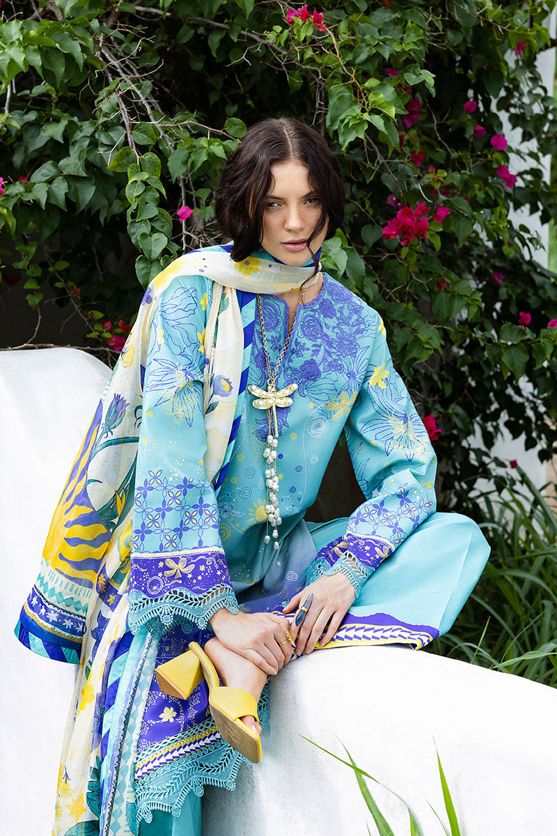 Mushq  Hemline Mirasol Printed Cambric 2025 | 15B Mar Azul