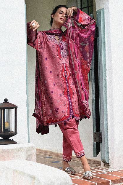Mushq  Hemline Mirasol Printed Cambric 2025 | 18B Coral Mar