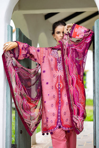 Mushq  Hemline Mirasol Printed Cambric 2025 | 18B Coral Mar