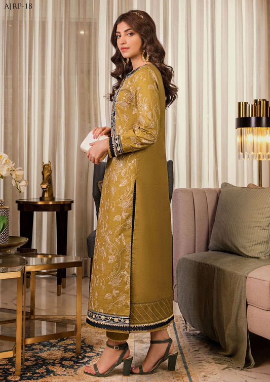 Asim Jofa-Printed Lawn-2pcs-Green AJ-RP-18 - Mirha Fashion