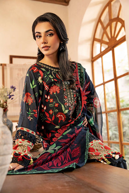 Maria B Mbasic 3 Pc Unstitched Embroidered Lawn Suit | MB-1A