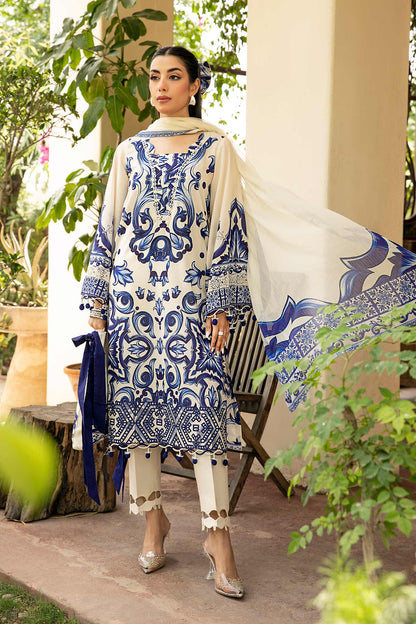 Maria B Mbasic 3 Pc Unstitched Embroidered Lawn Suit | MB-4A
