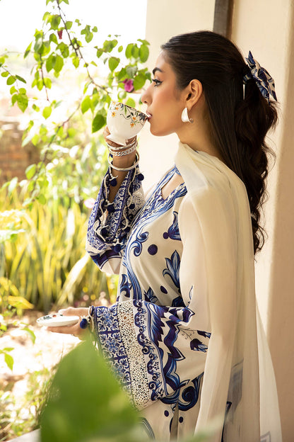 Maria B Mbasic 3 Pc Unstitched Embroidered Lawn Suit | MB-4A