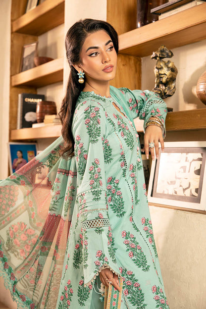 Maria B Mbasic 3 Pc Unstitched Embroidered Lawn Suit | MB-8B