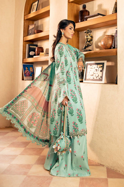 Maria B Mbasic 3 Pc Unstitched Embroidered Lawn Suit | MB-8B