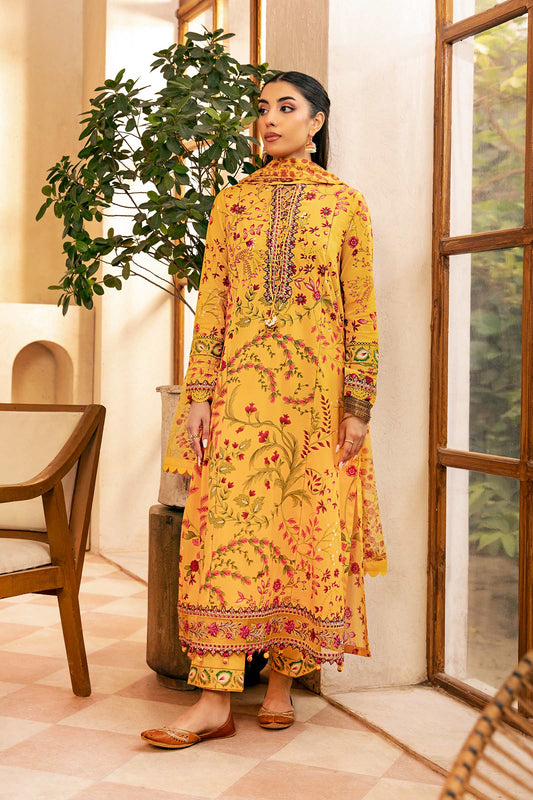 Maria B Mbasic 3 Pc Unstitched Embroidered Slub Lawn Suit | MB-CUS25-912A