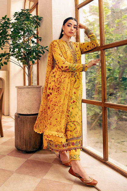 Maria B Mbasic 3 Pc Unstitched Embroidered Slub Lawn Suit | MB-CUS25-912A