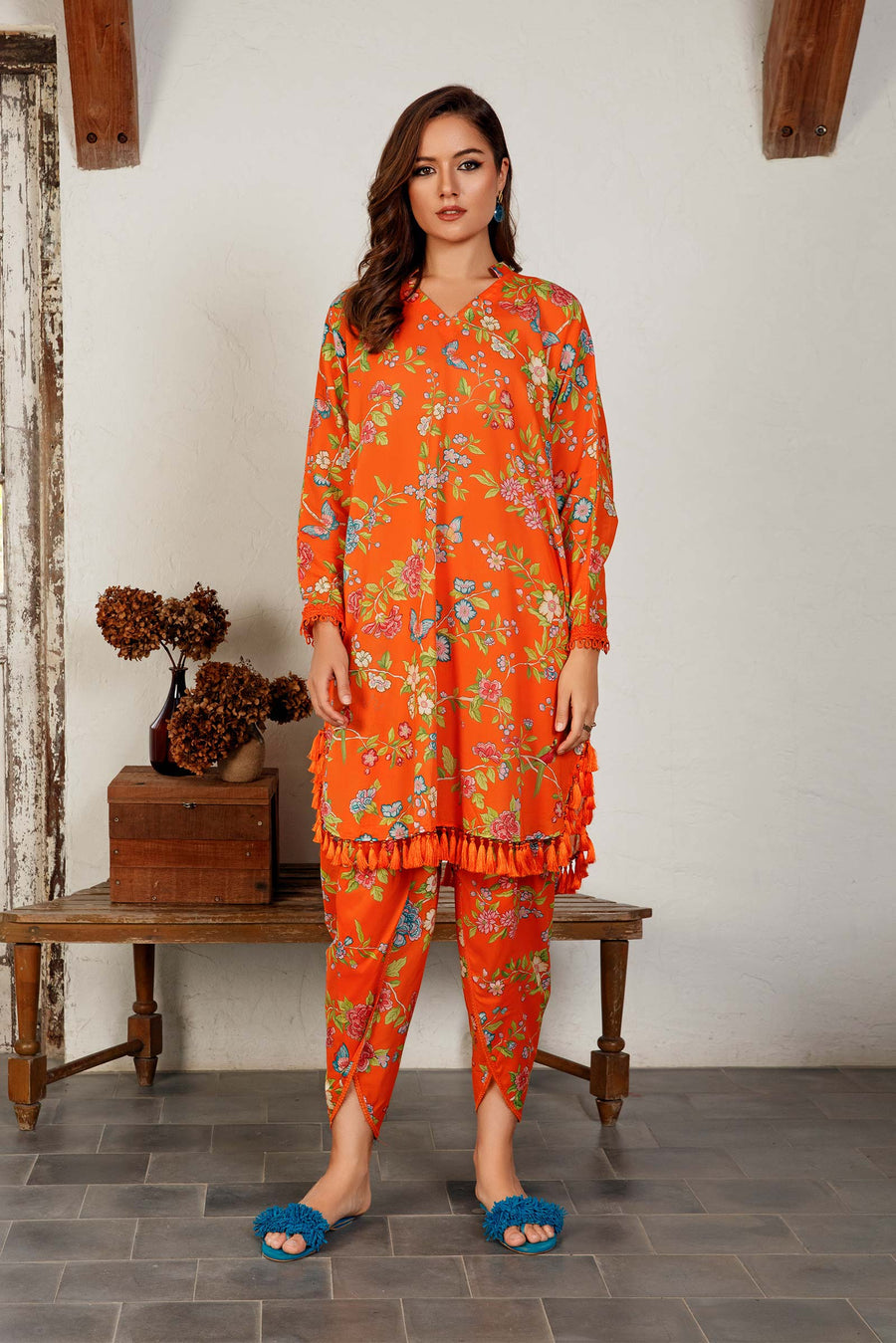 M|Basics By Maria.B. Unstitched 1-Piece Lawn Shirt 2023 | 1A - Mirha Fashion