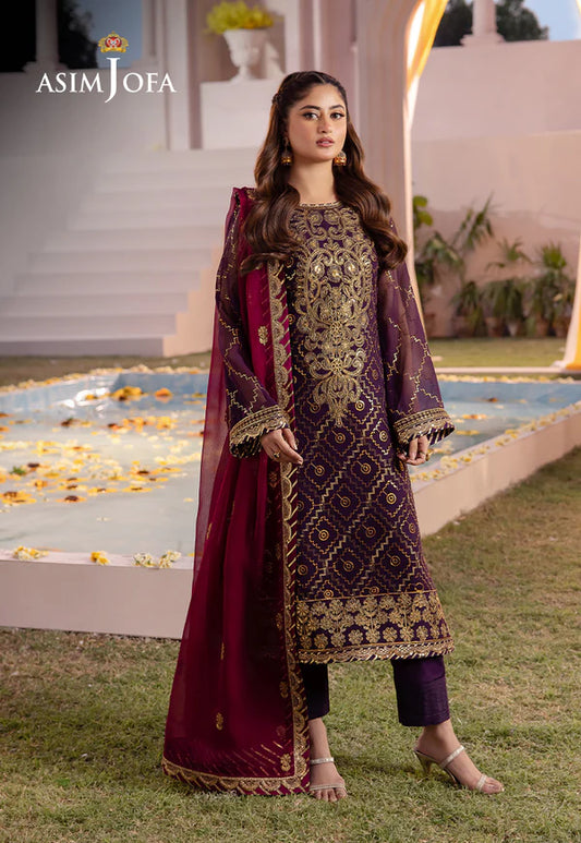 Asim Jofa Dahnak Rang Collection 3-Piece 2024 | AJCF-02