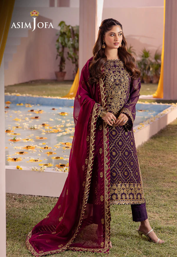 Asim Jofa Dahnak Rang Collection 3-Piece 2024 | AJCF-02