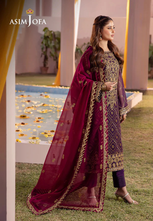 Asim Jofa Dahnak Rang Collection 3-Piece 2024 | AJCF-02
