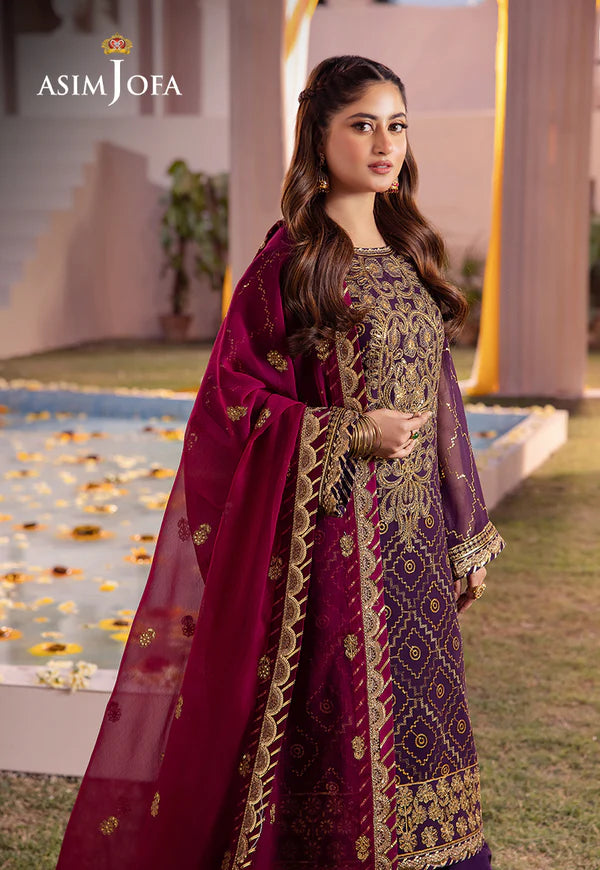 Asim Jofa Dahnak Rang Collection 3-Piece 2024 | AJCF-02