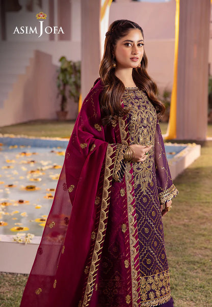 Asim Jofa Dahnak Rang Collection 3-Piece 2024 | AJCF-02