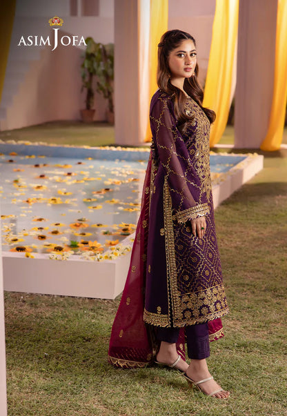 Asim Jofa Dahnak Rang Collection 3-Piece 2024 | AJCF-02