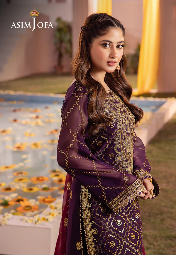 Asim Jofa Dahnak Rang Collection 3-Piece 2024 | AJCF-02