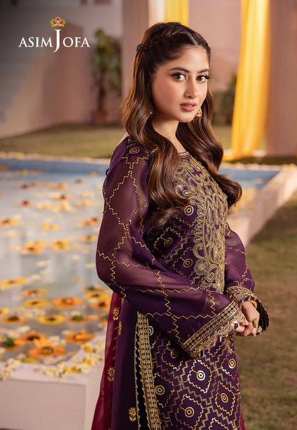 Asim Jofa Dahnak Rang Collection 3-Piece 2024 | AJCF-02