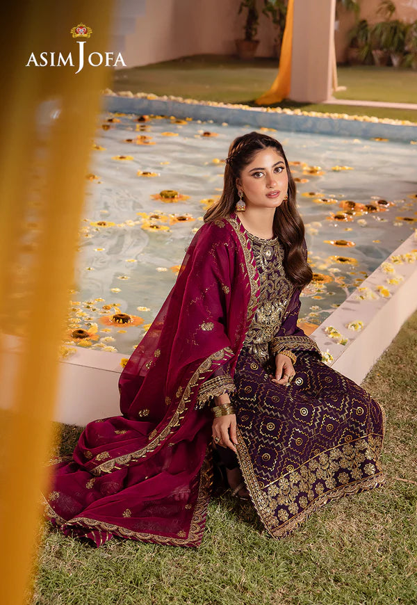 Asim Jofa Dahnak Rang Collection 3-Piece 2024 | AJCF-02