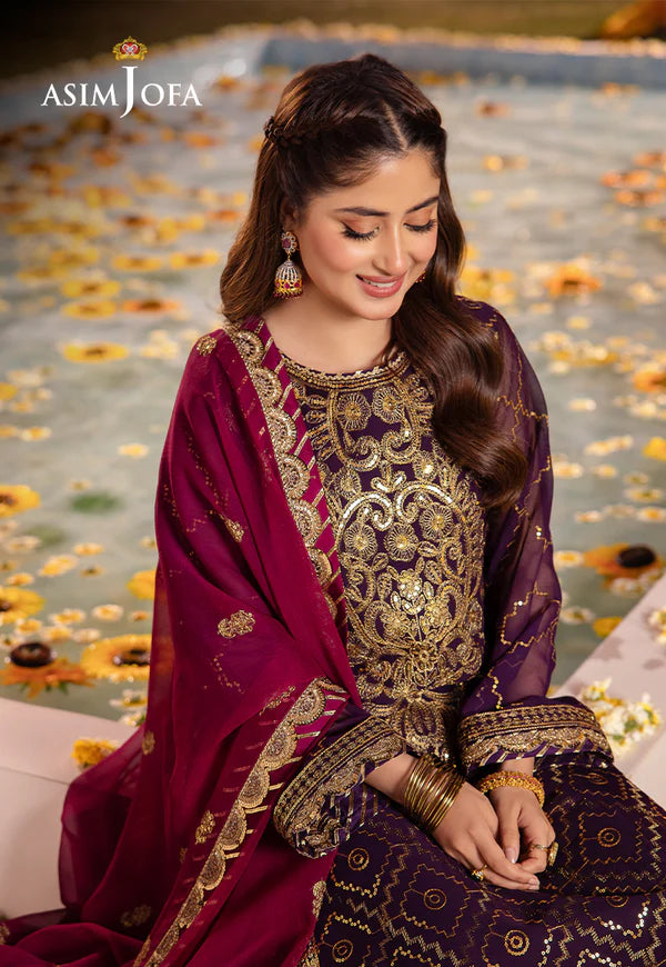 Asim Jofa Dahnak Rang Collection 3-Piece 2024 | AJCF-02