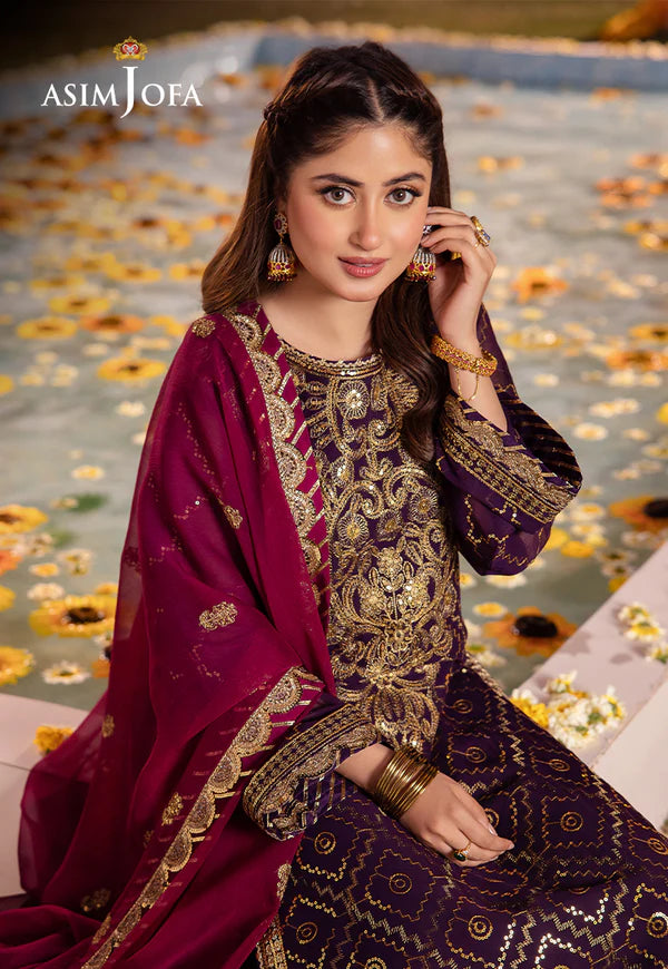 Asim Jofa Dahnak Rang Collection 3-Piece 2024 | AJCF-02