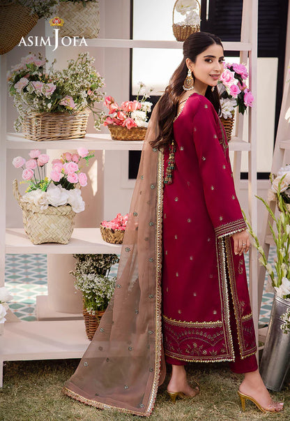 Asim Jofa Dahnak Rang Collection 3-Piece 2024 | AJCF-20