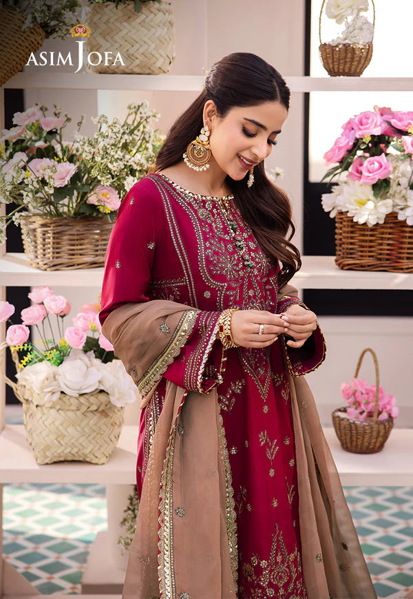 Asim Jofa Dahnak Rang Collection 3-Piece 2024 | AJCF-20
