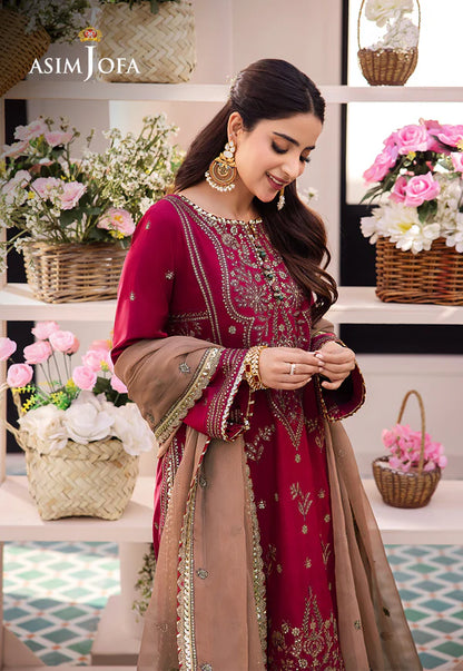 Asim Jofa Dahnak Rang Collection 3-Piece 2024 | AJCF-20