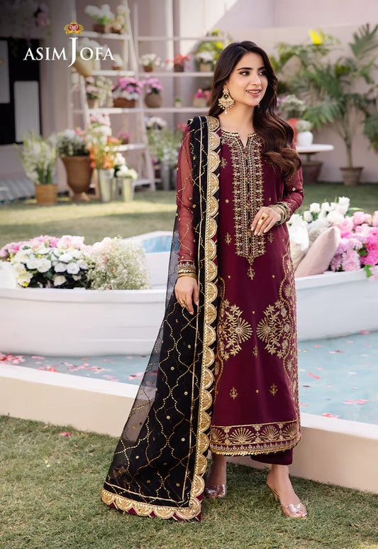 Asim Jofa Dahnak Rang Collection 3-Piece 2024 | AJCF-18