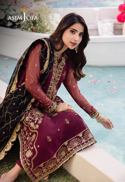 Asim Jofa Dahnak Rang Collection 3-Piece 2024 | AJCF-18
