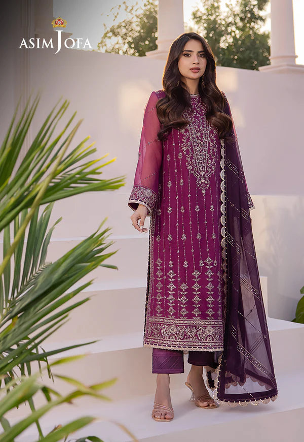 Asim Jofa Dahnak Rang Collection 3-Piece 2024 | AJCF-19