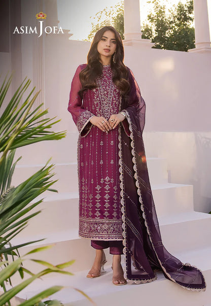 Asim Jofa Dahnak Rang Collection 3-Piece 2024 | AJCF-19