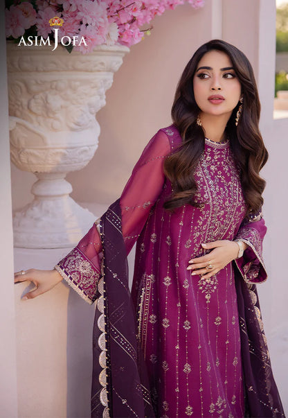 Asim Jofa Dahnak Rang Collection 3-Piece 2024 | AJCF-19