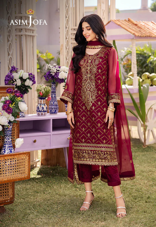 Asim Jofa Dahnak Rang Collection 3-Piece 2024 | AJCF-01