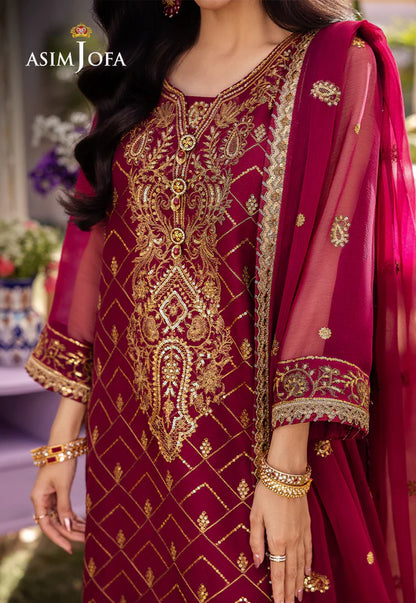 Asim Jofa Dahnak Rang Collection 3-Piece 2024 | AJCF-01