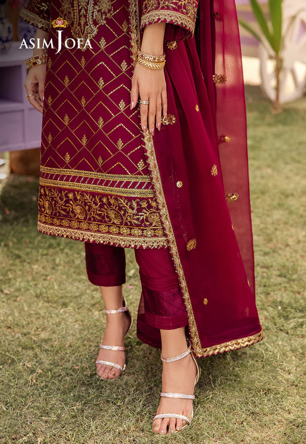 Asim Jofa Dahnak Rang Collection 3-Piece 2024 | AJCF-01