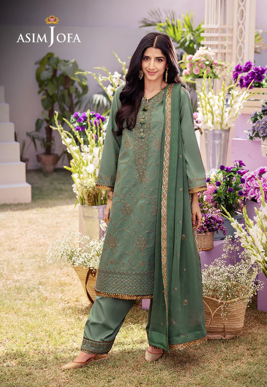 Asim Jofa Dahnak Rang Collection 3-Piece 2024 | AJCF-15