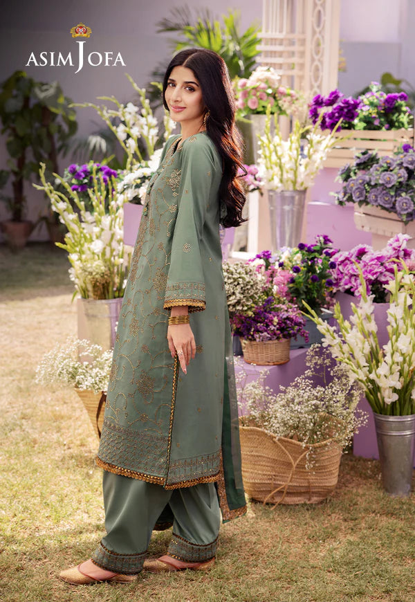 Asim Jofa Dahnak Rang Collection 3-Piece 2024 | AJCF-15