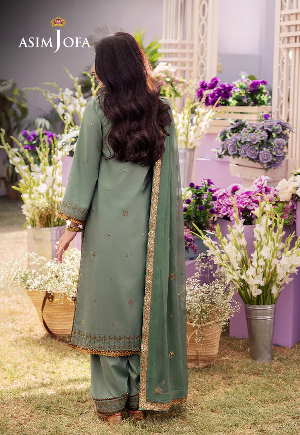 Asim Jofa Dahnak Rang Collection 3-Piece 2024 | AJCF-15