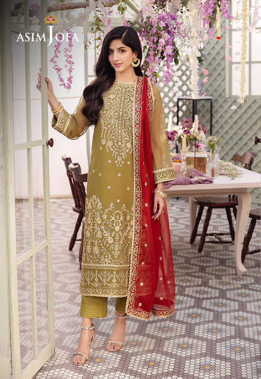 Asim Jofa Dahnak Rang Collection 3-Piece 2024 | AJCF-26