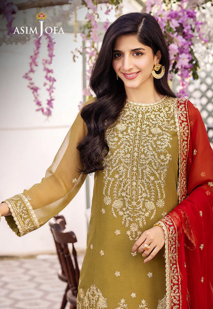 Asim Jofa Dahnak Rang Collection 3-Piece 2024 | AJCF-26