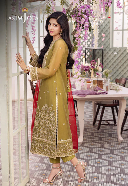 Asim Jofa Dahnak Rang Collection 3-Piece 2024 | AJCF-26